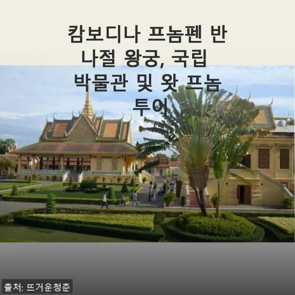캄보디나 프놈펜 반나절 왕궁, 국립 박물관 및 왓 프놈 투어 사용 후기