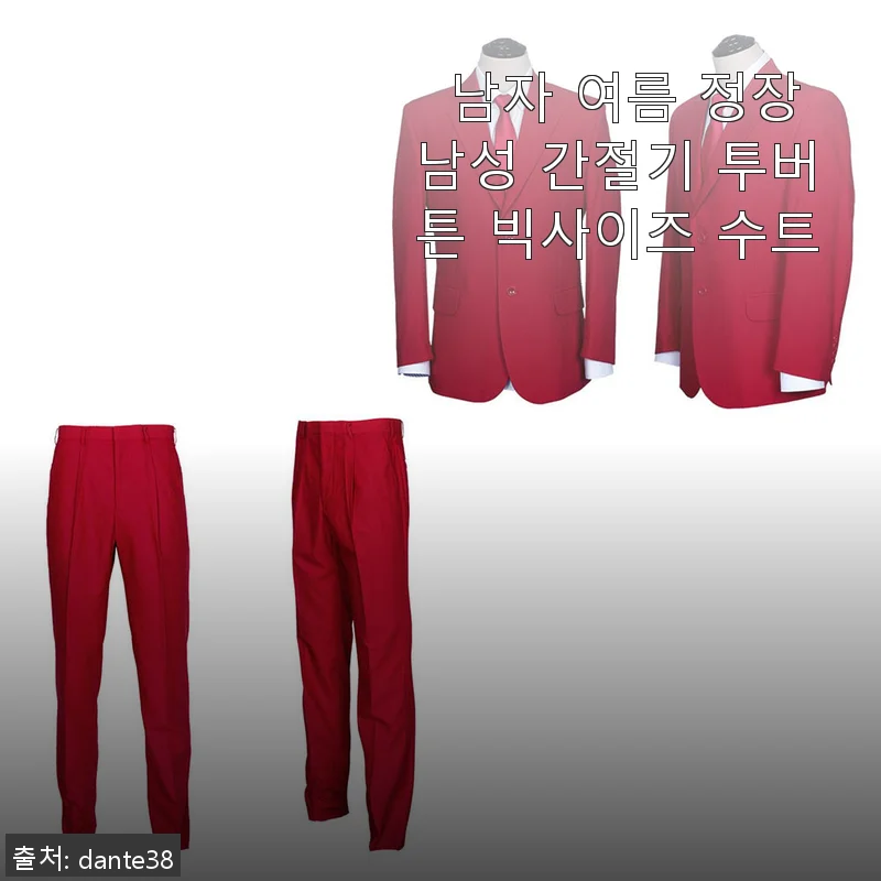 남자 여름 정장 간절기 투버튼 빅사이즈 수트 사용 후기