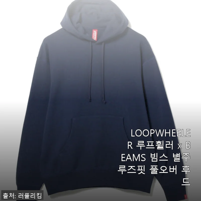 루프휠러 x 빔스 별주 루즈핏 풀오버 후드 직접 사용 후기