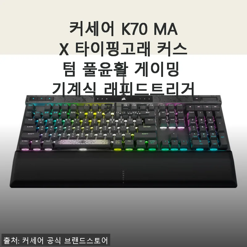 커세어 K70 MAX 타이핑고래 풀윤활 게이밍 키보드 사용후기