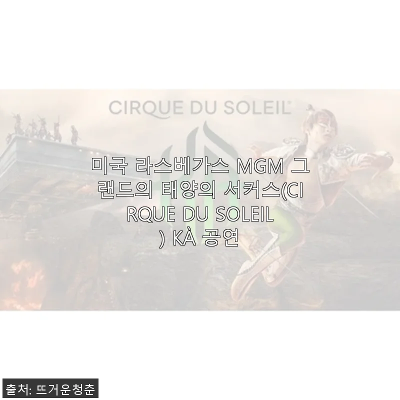 미국 라스베가스 MGM 그랜드 태양의 서커스 KÀ 공연 관람 후기