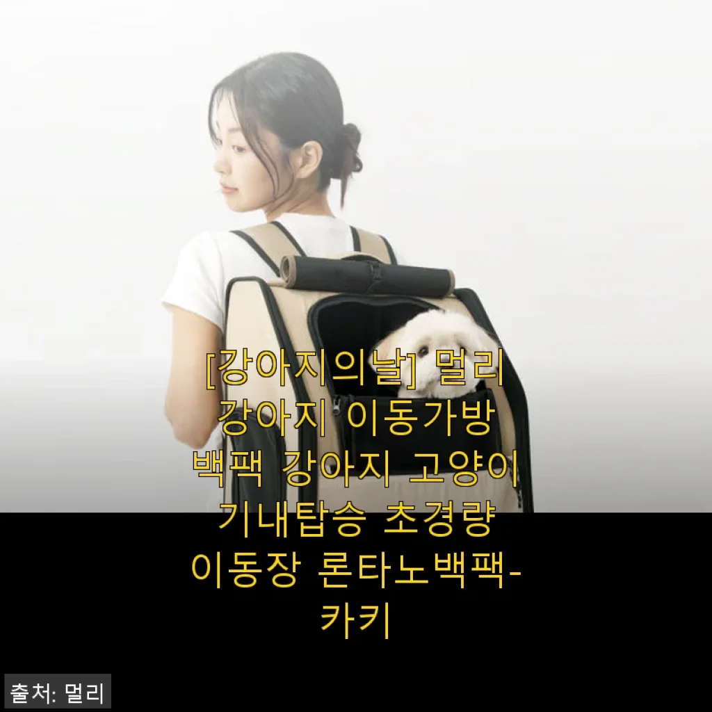 [사용후기] 론타노 백팩 강아지 이동가방, 직접 써보니 편안함과 실용성 모두 만족스러워요