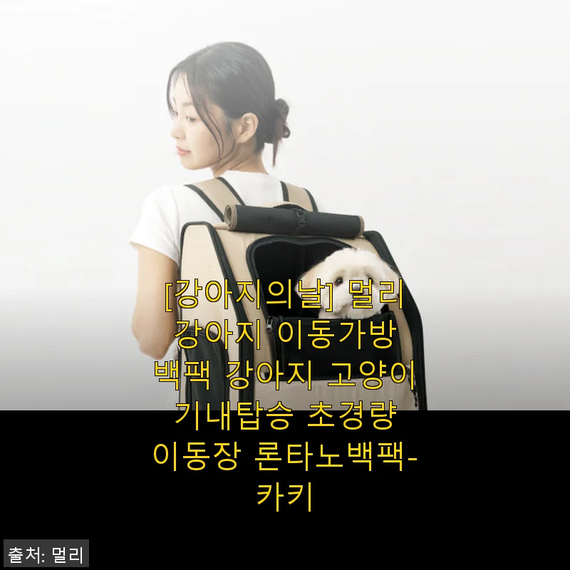 [사용후기] 론타노 백팩 강아지 이동가방, 직접 써보니 편안함과 실용성 모두 만족스러워요