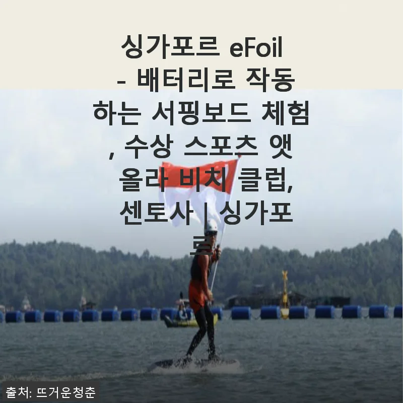 싱가포르 eFoil 체험 후기 - 배터리로 즐기는 신개념 수상 스포츠