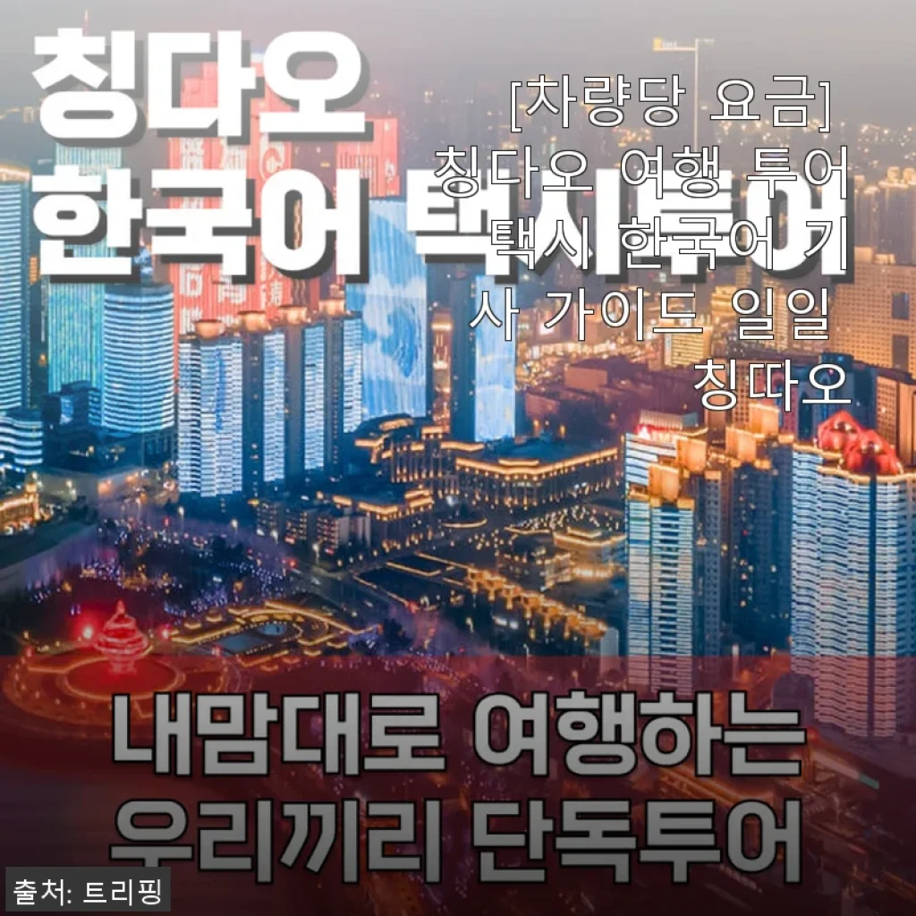 칭다오 여행 투어 택시 한국어 기사 가이드 일일 투어 사용후기