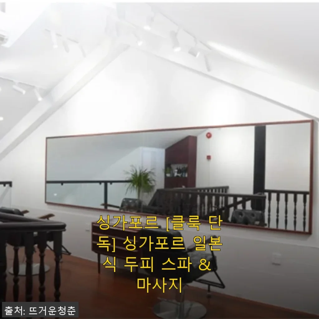 싱가포르 일본식 두피 스파 & 마사지 체험 후기 – 집에서 느낀 특별한 힐링 타임