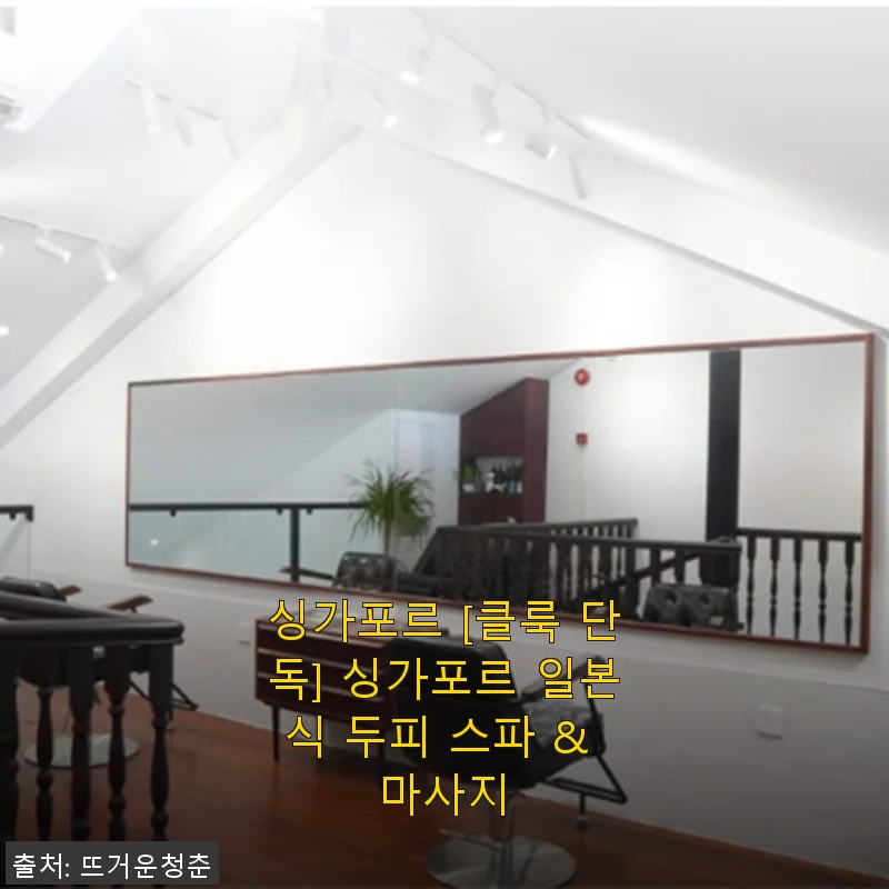 싱가포르 일본식 두피 스파 & 마사지 체험 후기 – 집에서 느낀 특별한 힐링 타임
