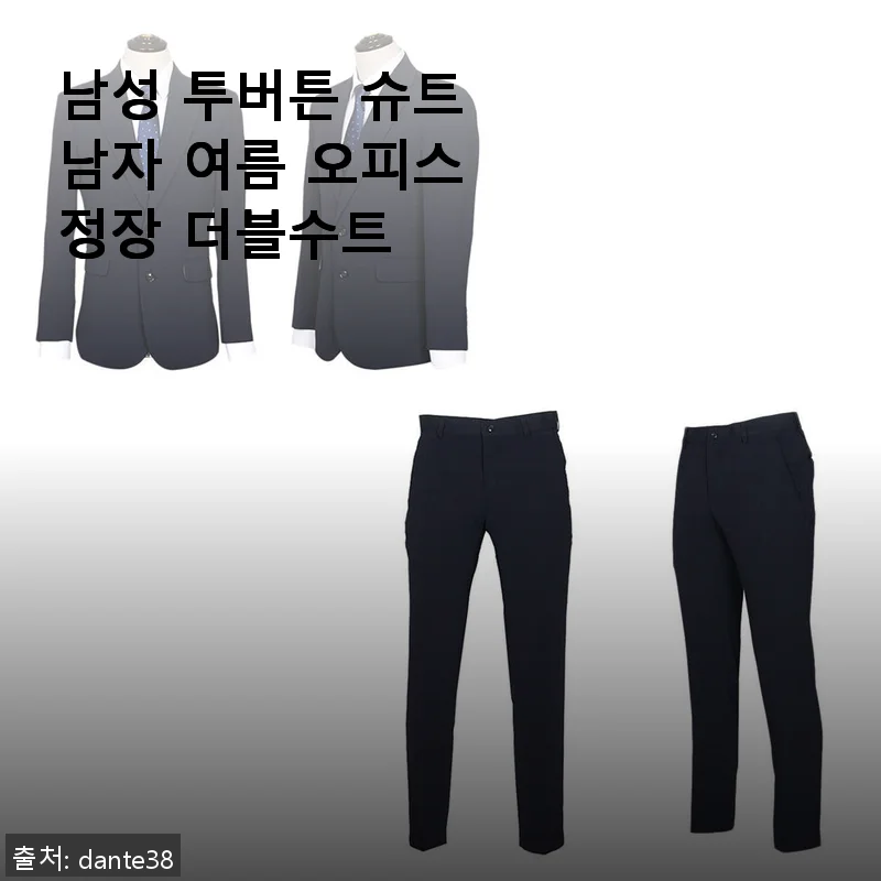 남성 투버튼 슈트 남자 여름 오피스 정장 더블수트 사용후기