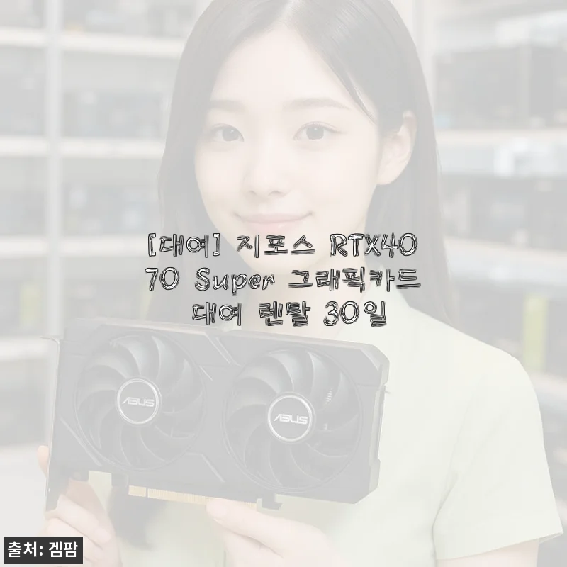 지포스 RTX4070 Super 그래픽카드 30일 대여 사용 후기