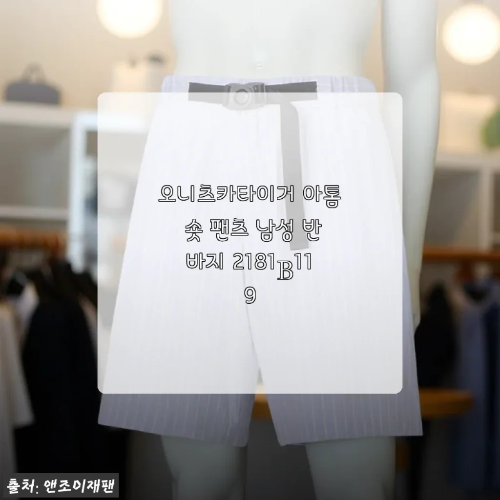 오니츠카타이거 아톰 숏 팬츠 남성 반바지 2181B119 사용후기