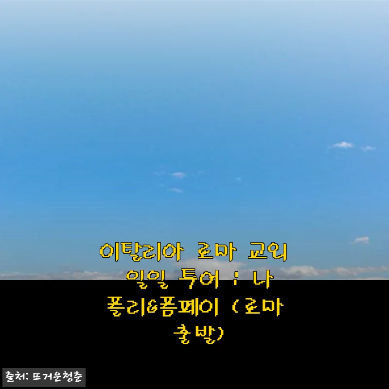 이탈리아 로마 교외 일일 투어 | 나폴리&폼페이 로마 출발 후기
