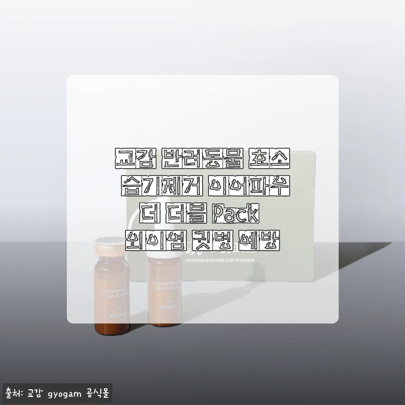 교감 반려동물 효소 습기제거 이어파우더 더블 Pack 사용 후기