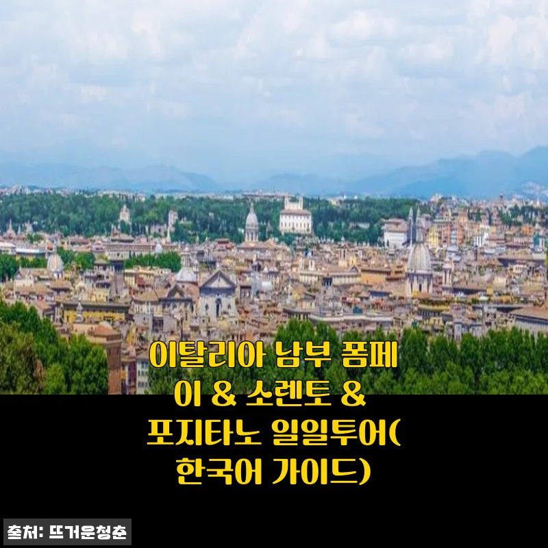 이탈리아 남부 폼페이 & 소렌토 & 포지타노 일일투어 사용후기와 체험기