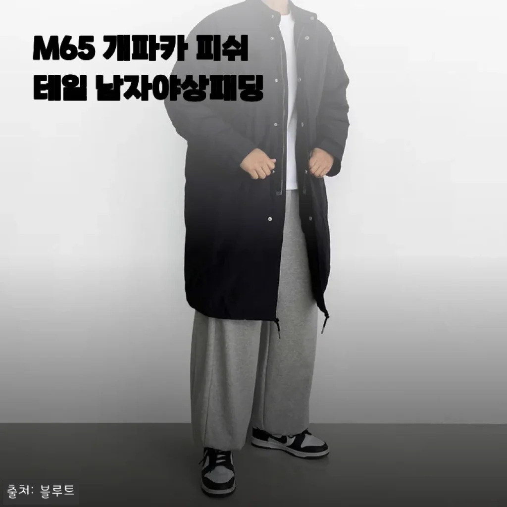 한국 남성용 M65 개파카 피쉬테일 야상패딩 직접 사용 후기
