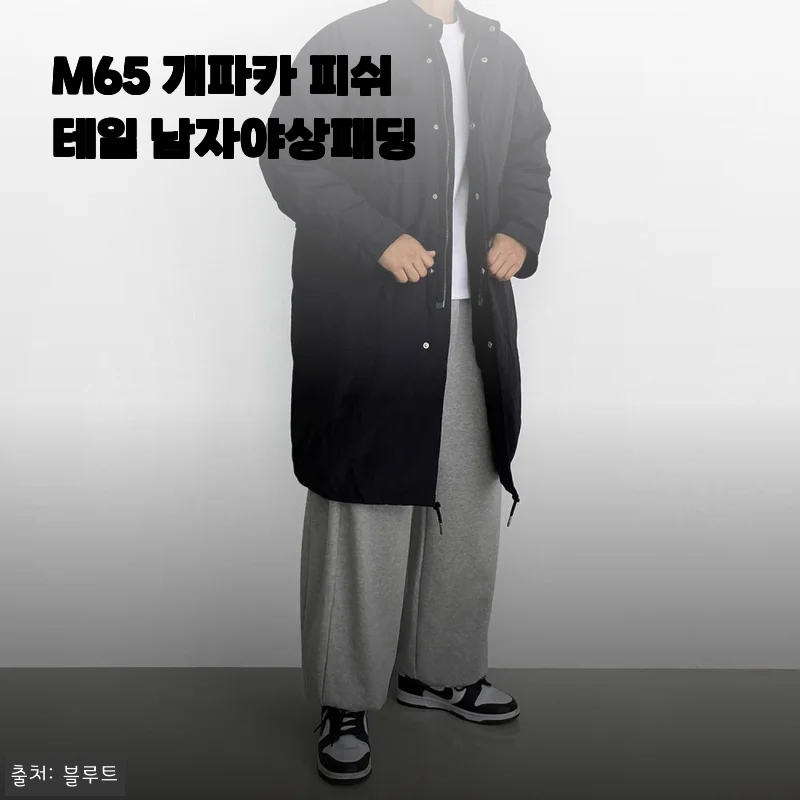 한국 남성용 M65 개파카 피쉬테일 야상패딩 직접 사용 후기
