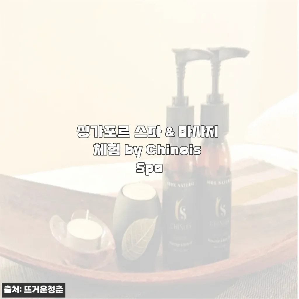 싱가포르 스파 & 마사지 체험 by Chinois Spa 사용후기 및 상세 소개