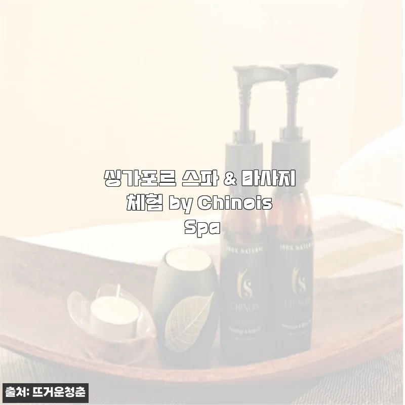 싱가포르 스파 & 마사지 체험 by Chinois Spa 사용후기 및 상세 소개