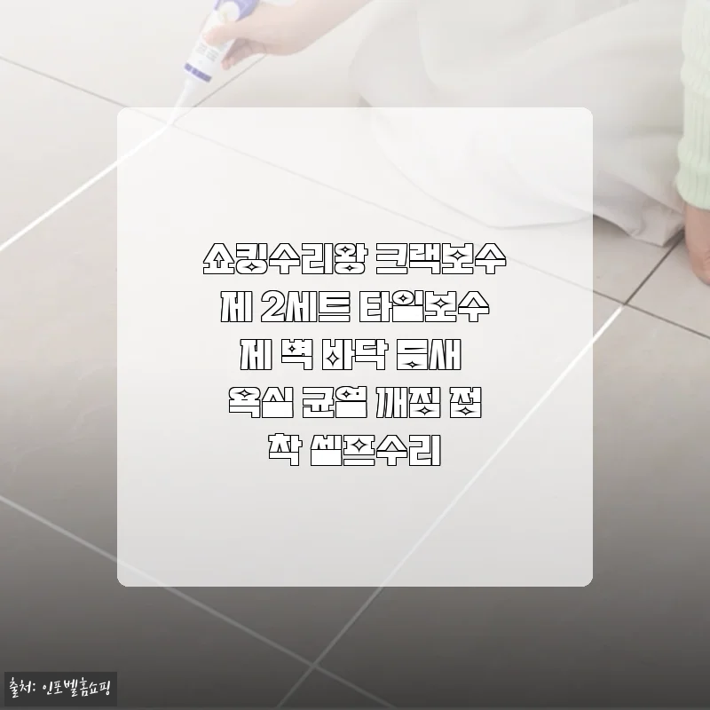 쇼킹수리왕 크랙보수제 2세트 사용후기: 욕실 타일과 벽 균열 보수에 직접 써보니