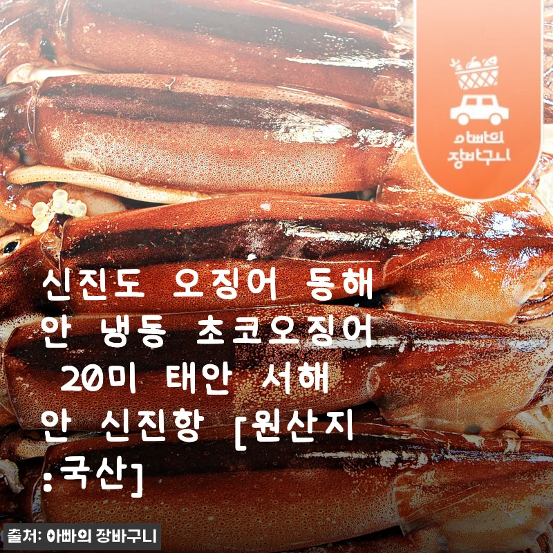 신진도 오징어 동해안 냉동 초코오징어 20미 사용후기