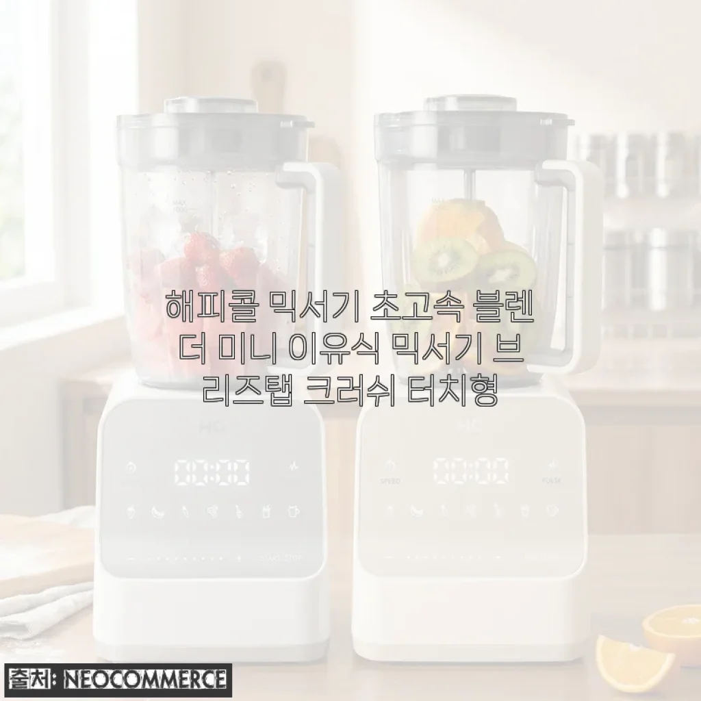 해피콜 믹서기 브리즈탭 크러쉬 터치형, 이유식부터 아침주스까지 만족스러운 초고속 블렌더 사용기