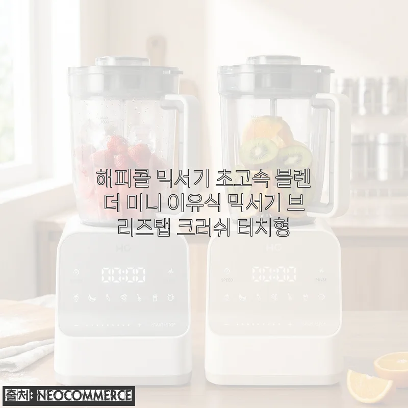해피콜 믹서기 브리즈탭 크러쉬 터치형, 이유식부터 아침주스까지 만족스러운 초고속 블렌더 사용기