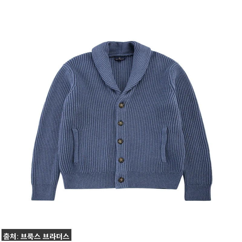 브룩스브라더스 코튼 립 숄 가디건 블 관련 이미지 6
