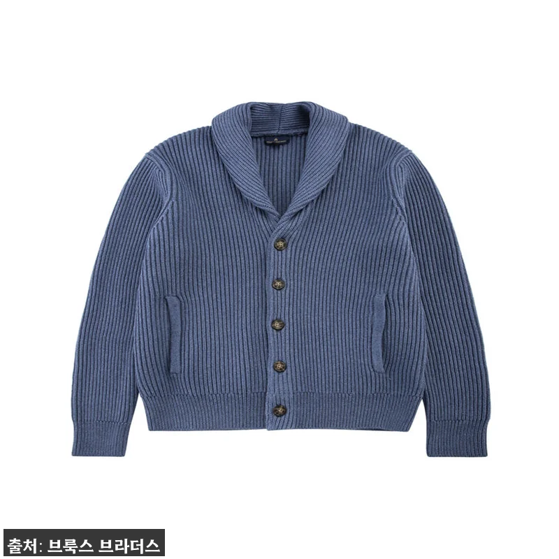 브룩스브라더스 코튼 립 숄 가디건 블 관련 이미지 7