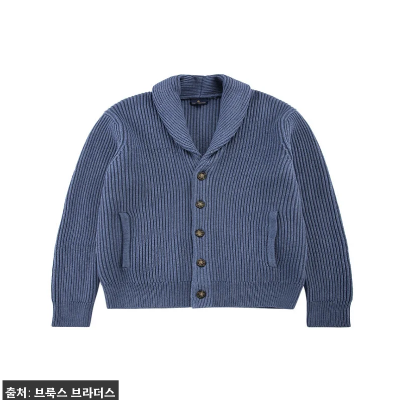 브룩스브라더스 코튼 립 숄 가디건 블 관련 이미지 9