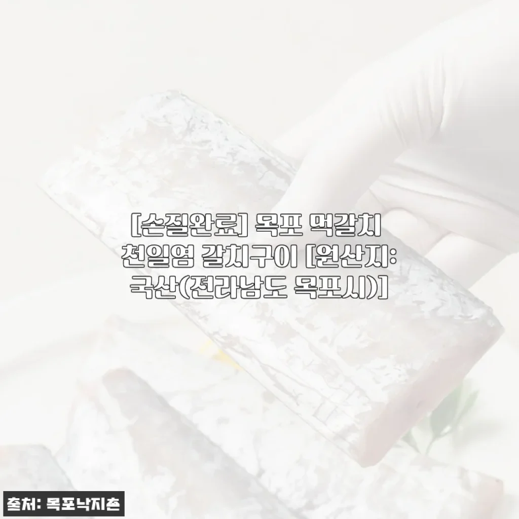 퇴근 후 10분 완성! 목포 먹갈치 천일염 갈치구이 솔직 사용 후기