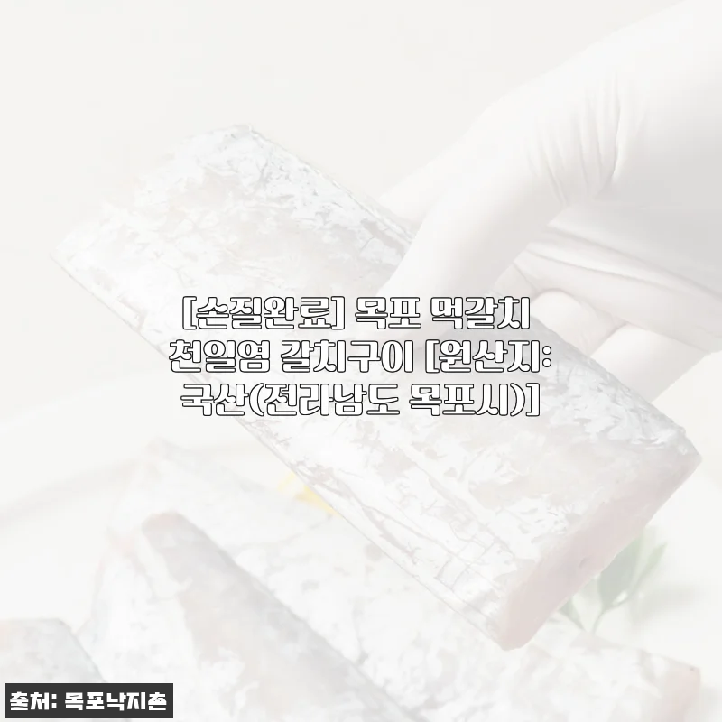 퇴근 후 10분 완성! 목포 먹갈치 천일염 갈치구이 솔직 사용 후기