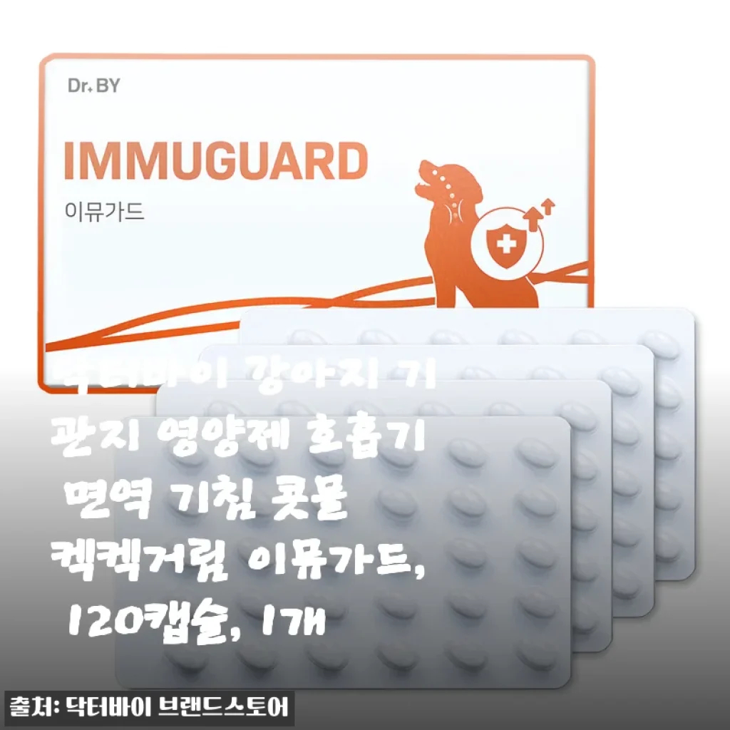 닥터바이 강아지 기관지 영양제 이뮤가드, 우리 뽀삐 켁켁거림 사라진 후기